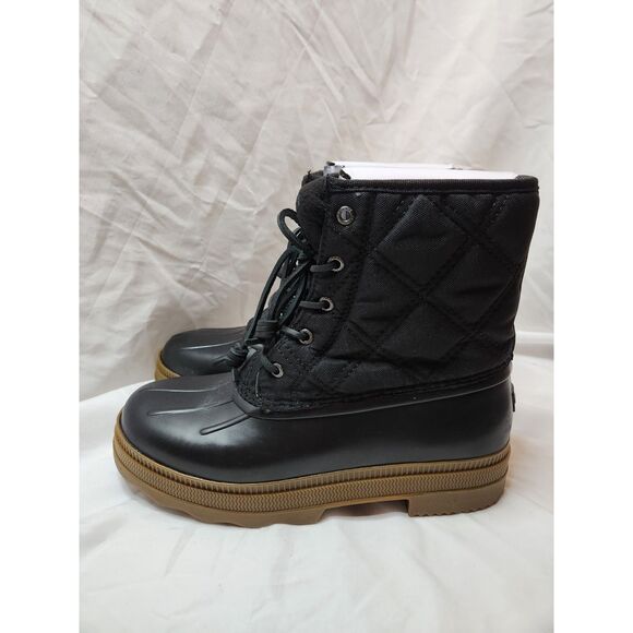 Amazon.com | Sperry Women Sperry Saltwater 2.0 Lace‑Up Plush Step Boot Women’s 9.5 Black